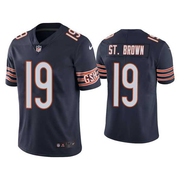 Nike Men & Women & Youth Chicago Bears #19 Equanimeous St. Brown Navy Vapor untouchable Limited Stitched Jersey,We sell and wholesale Nike Men & Women & Youth Chicago Bears #19 Equanimeous St. Brown Navy Vapor untouchable Limited Stitched Jersey on line form chian!